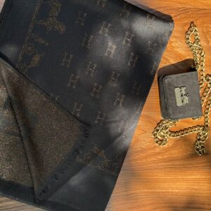 شال هرمس دو رو شاین دار